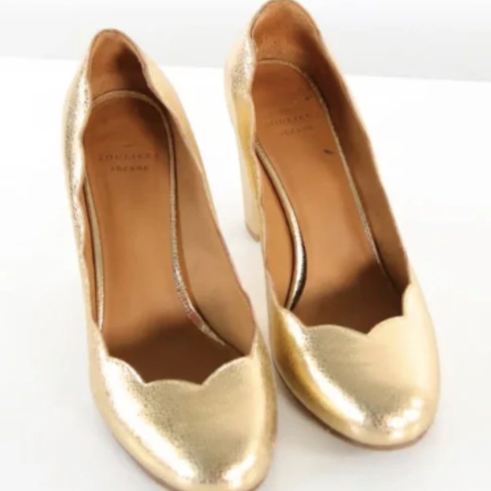 Sezane Palermo Gold Pumps Size 38 / 7.5